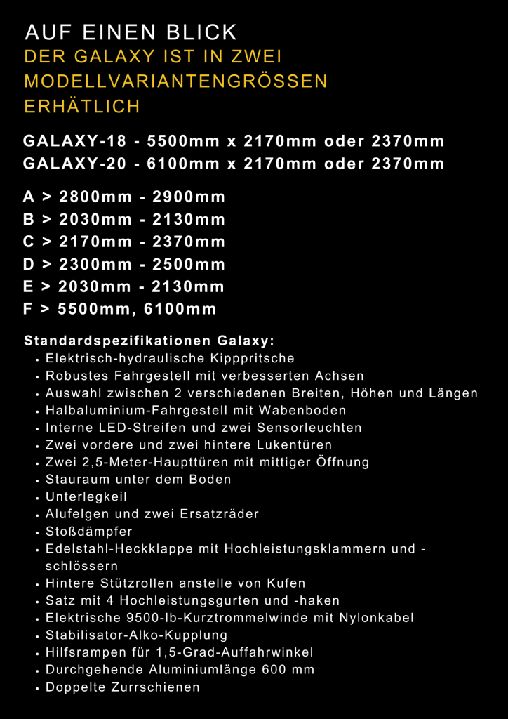 Abmessungen Galaxy