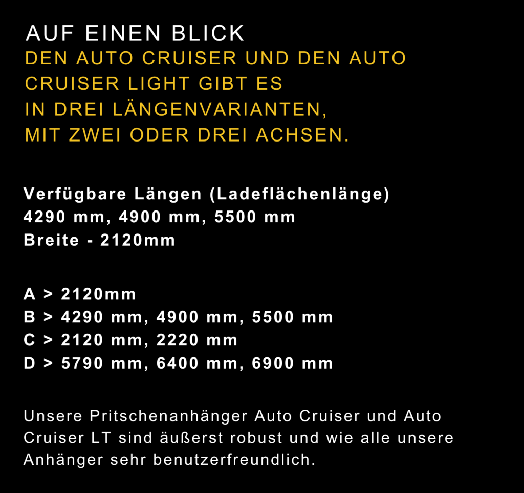 Abmessungen Autocruiser