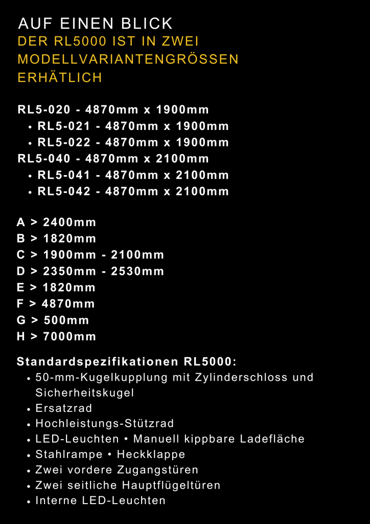 Abmessungen RL5000